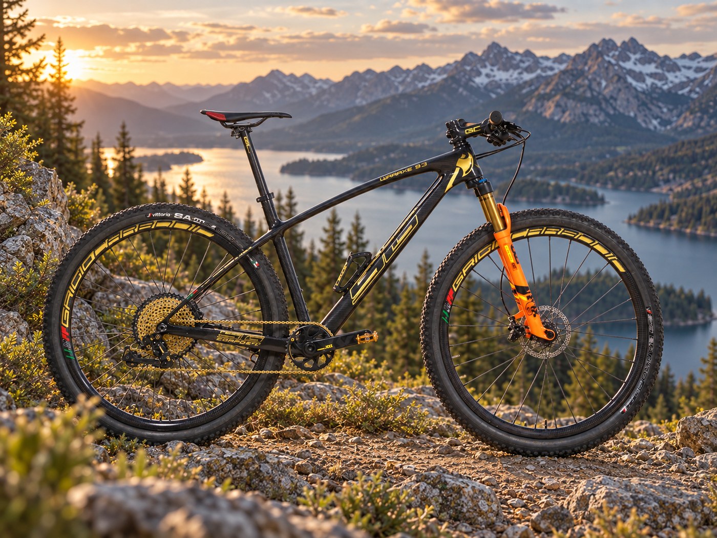 Carbon MTB build above an Italian lake