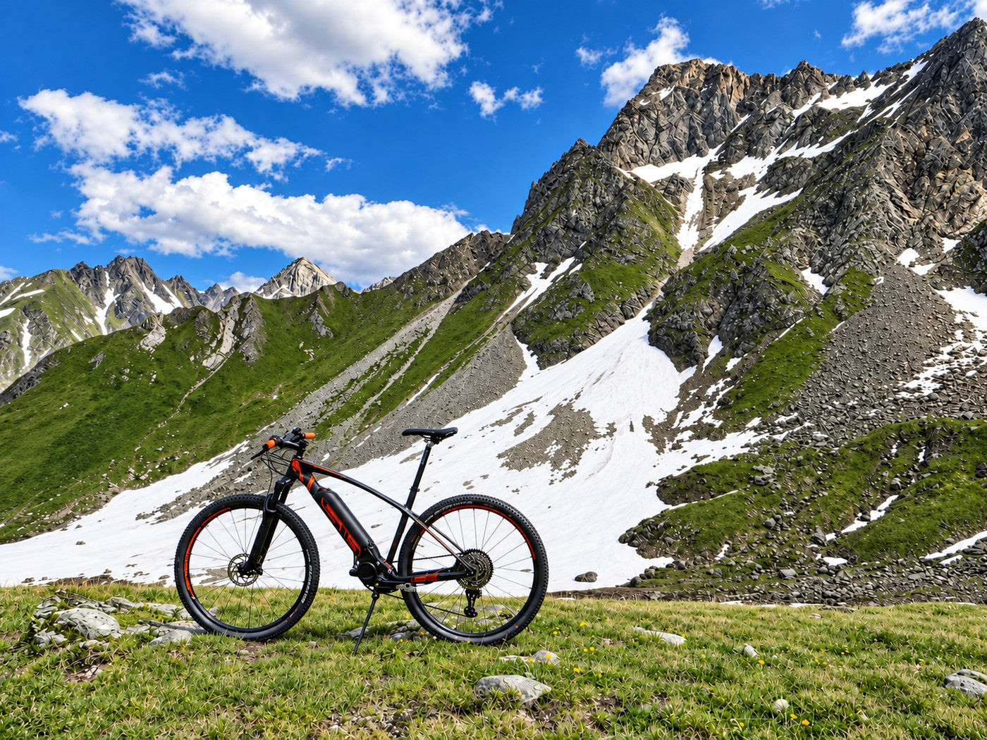 Carbon MTB build on a high mountain pass